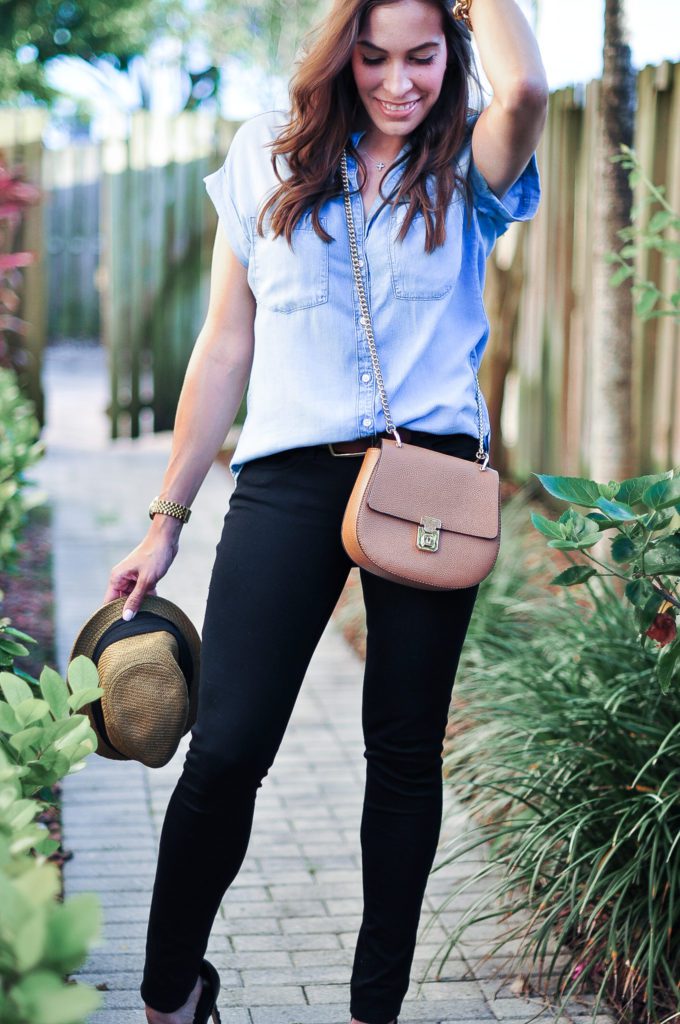 SOFT CHAMBRAY TOP - A Glam Lifestyle