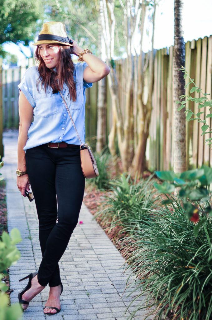 SOFT CHAMBRAY TOP - A Glam Lifestyle