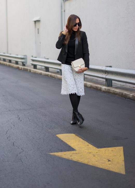 Another Way to Wear a White Lace Skirt - A Glam Lifestyle