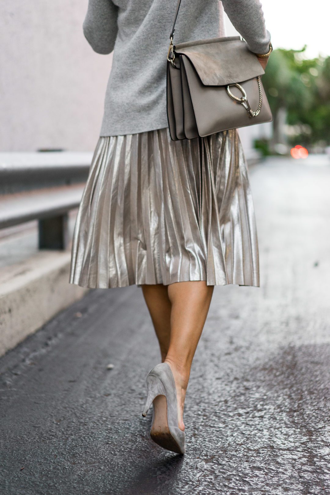 How to Wear: Metallic Midi Skirt - A Glam Lifestyle