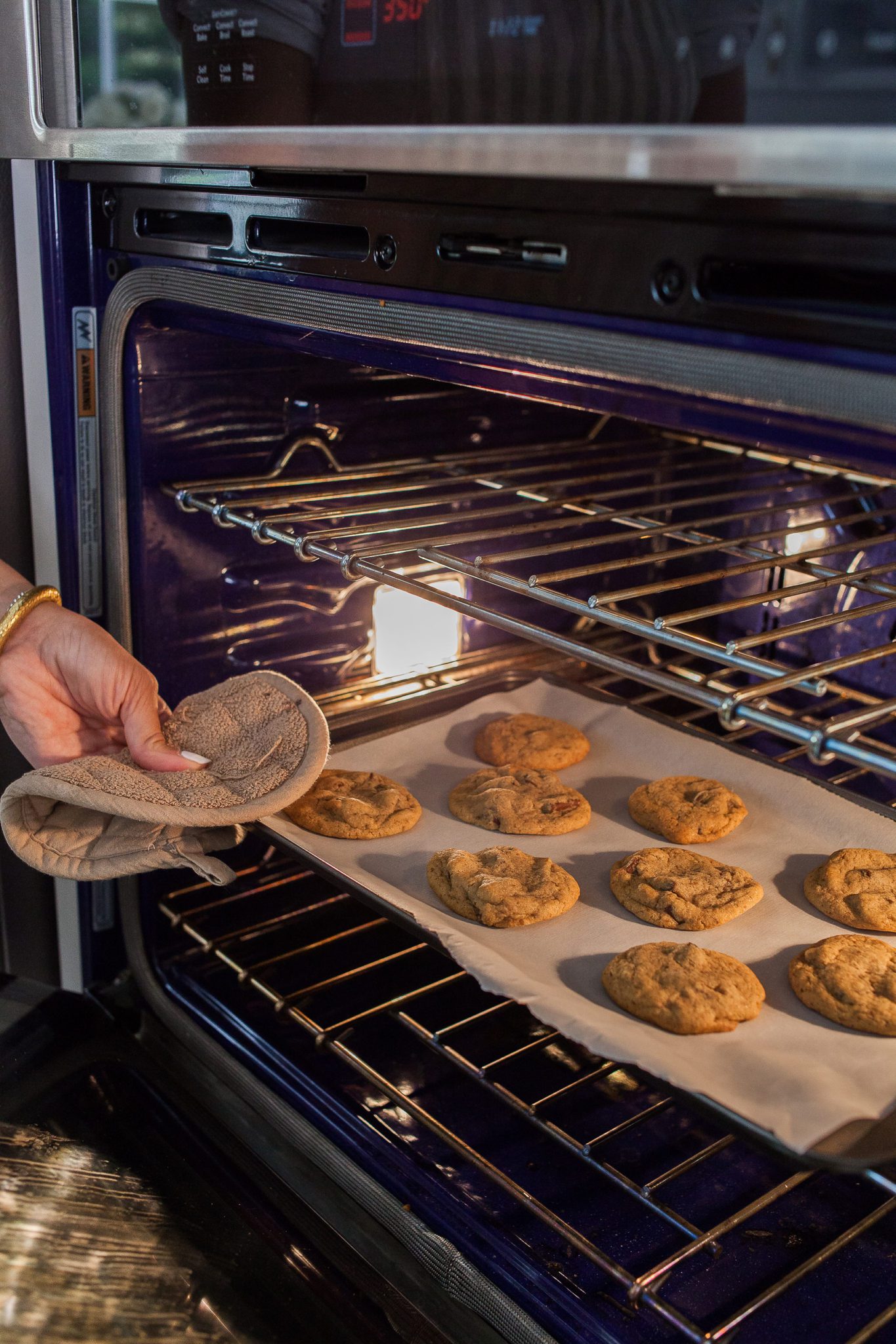 Chocolate Chip Cookies in Oven