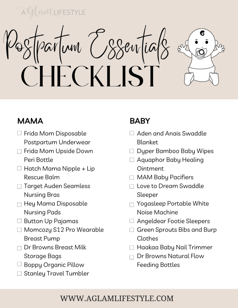 20 Postpartum Essentials - A Glam Lifestyle